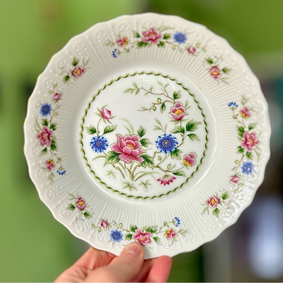 Andrea By Sadek Other - Vintage Vibrant Floral Cottagecore Dainty Spring Night Bone China Bowl Accent